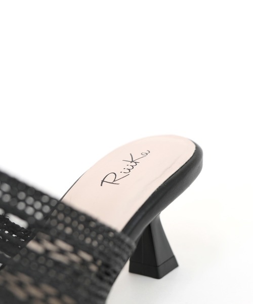 「RiiiKa」 ミュール L ブラック レディース_画像8