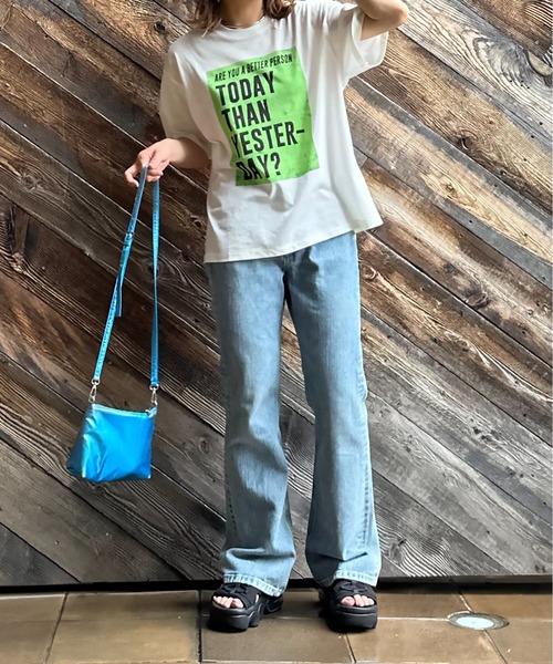 「mi via loca」 半袖Tシャツ FREE オフホワイト レディース_画像6