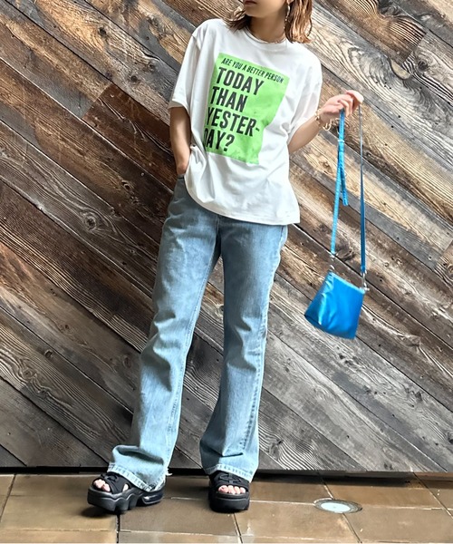 「mi via loca」 半袖Tシャツ FREE オフホワイト レディース_画像7