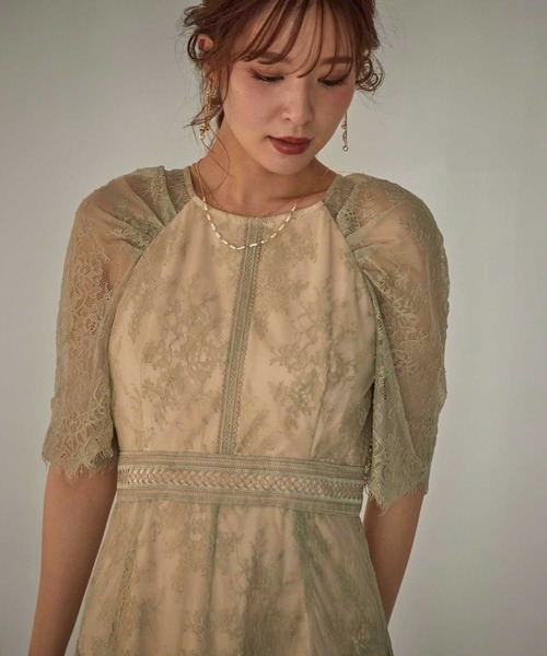「Dorry Doll」 7分袖ワンピース M モカ レディース_画像8