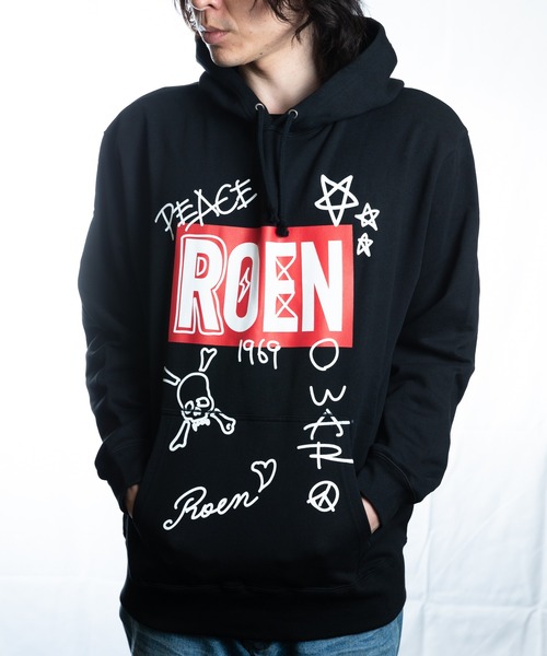ROEN パーカー 【Lサイズ】 楽天市場】Roen ロエン ジップアップパーカー スカル バンダナ柄