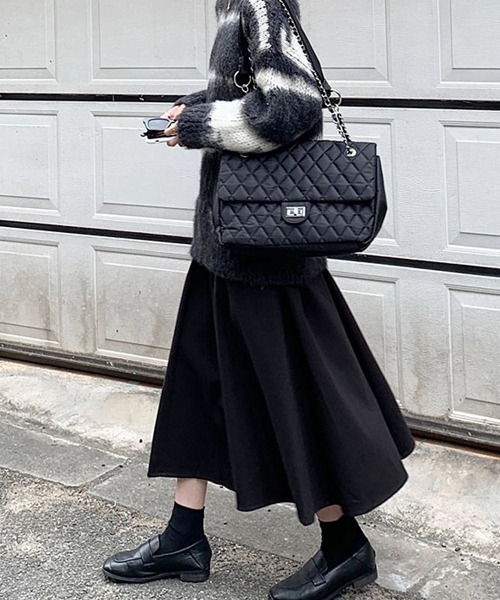 DAY CLOSET スカート レディース Aライン起毛ベーシックフレアスカート