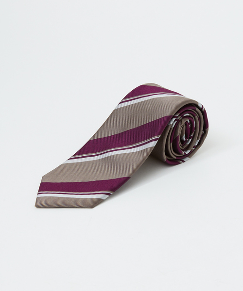 ABAHOUSE（アバハウス） ネクタイ 「定番」シルク レジメンタル