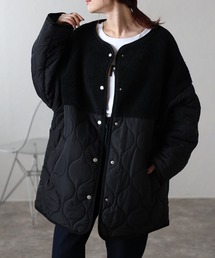 TRIANGLE PALETTE ジャケット ノーカラージャケット ボア切り替え