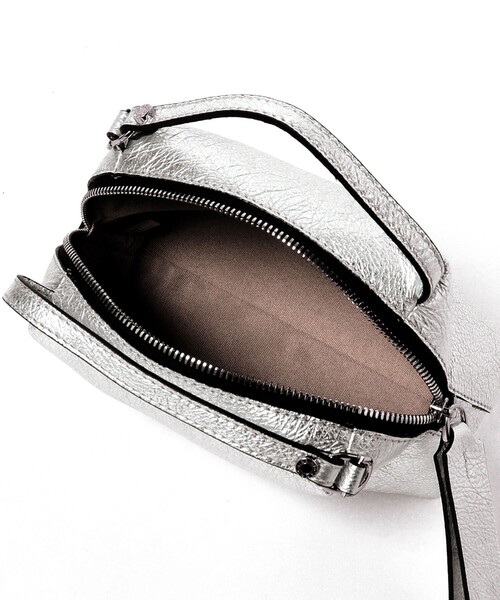 GIANNI CHIARINI ブラック レザー ショルダーバッグ アリファ S GIANNI CHIARINI SALE バッグ ジャンニキアリーニ ショルダー