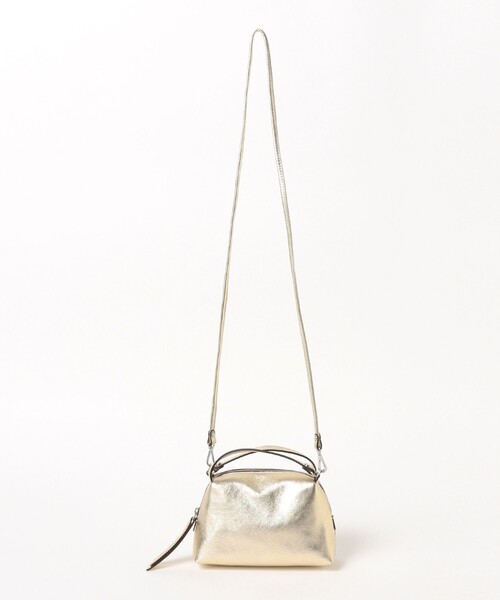 未使用美品★ジャンニキアリーニ　シルバー レザー バッグ ショルダー付 GIANNI CHIARINI ショルダーバッグ バッグ / メタリック ALIFA