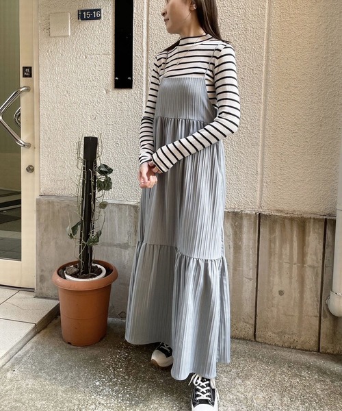 【美品】　JUST FEMALE ストライプキャミワンピース セール】【JUST FEMALE/ジャストフィーメイル 】ストライプ
