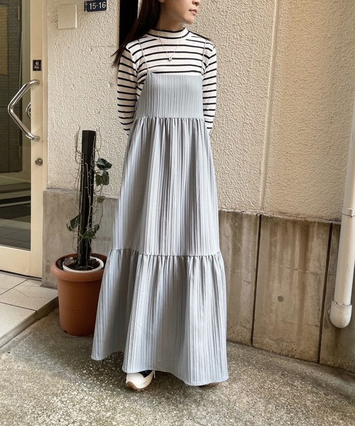【美品】　JUST FEMALE ストライプキャミワンピース セール】【JUST FEMALE/ジャストフィーメイル 】ストライプ