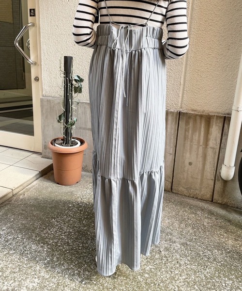 【美品】　JUST FEMALE ストライプキャミワンピース Aletta vita ワンピース キャミワンピース Iライン ロング