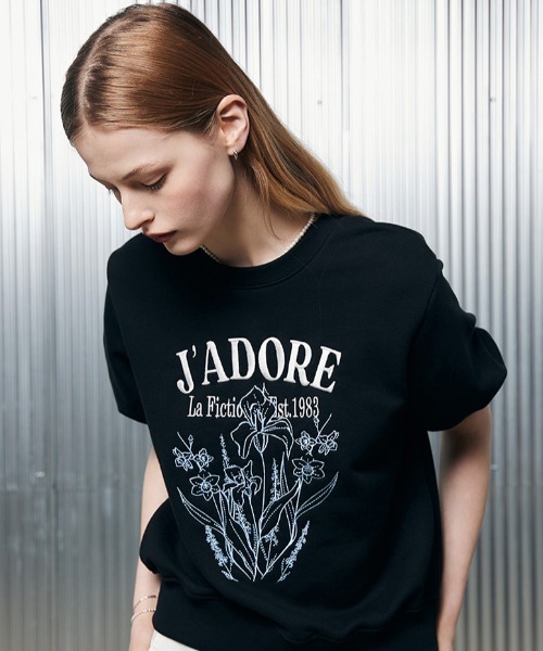 tシャツ A'GEM/9 × .kom「LARTIGENT/ラーティゼン」L2 FLOWER SWEATSHIRT/花 ティーシャツ レディース LARTIGENT tシャツ A'GEM/9 × .kom「LARTIGENT/ラーティゼン」L2