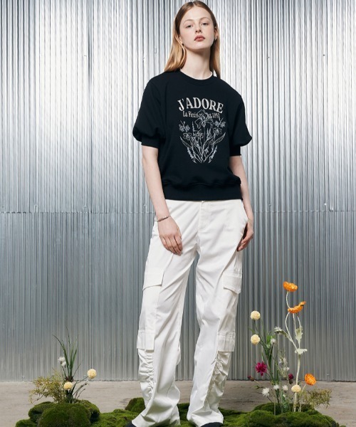 LARTIGENT ♥ L14 SHIRRING T-SHIRT /追跡付 LARTIGENT(ラーティゼン) Tシャツ・カットソー(レディース