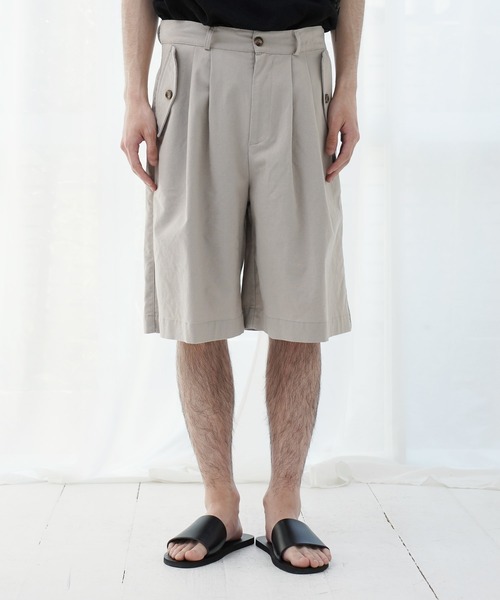 CLANE ツータック ハーフパンツ ショートパンツ 楽天市場】[SALE]CLANE : [レディース]STITCH BELT HALF PANTS