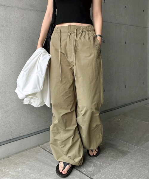 andme（アンドミー） ワイドパンツ パンツ 2wayミリタリーオーバー