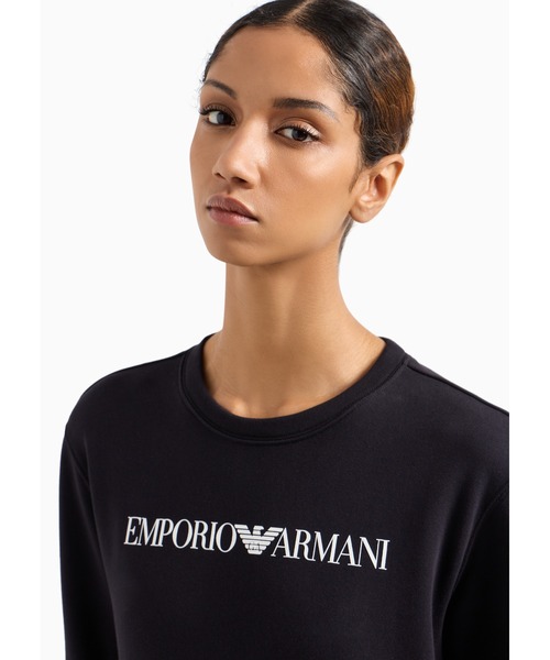 トレーナー スウェット 「エンポリオ アルマーニ」フリース素材スウェットシャツ レディース EMPORIO ARMANI トレーナー スウェット 「エンポリオ アルマーニ