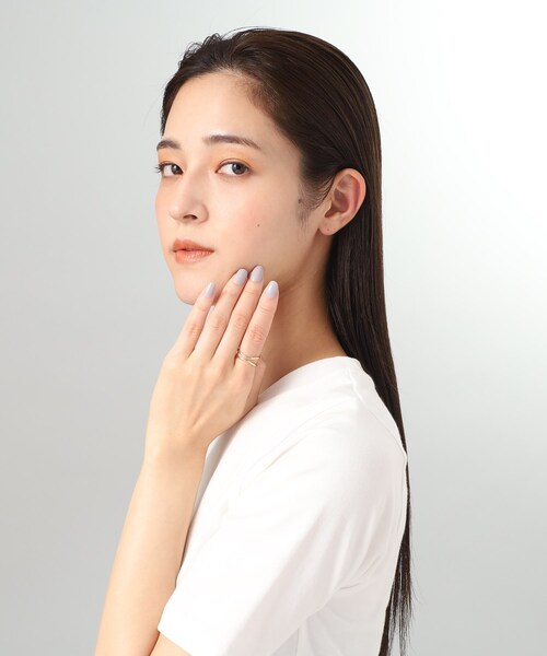 COCOSHNIK（ココシュニック） 指輪 リング K10ダブルウェーブ リング