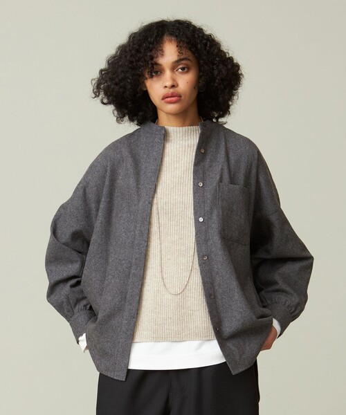 J.PRESS YORK STREET ブラウス シャツ 「WOMEN」バンドカラー