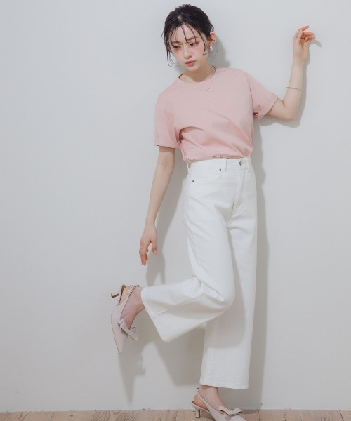 PAMEO POSE フリル　ワイド　ストレート　デニム　サイズS Petitjo ジーンズ デニム デニムパンツ 小さいサイズ Dカン共布
