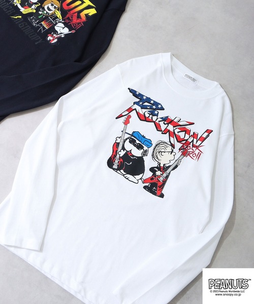 tシャツ スヌーピー「SNOOPY」O/E Heavy Weight 1Pocket T-shirts(Aloha) レディース メンズ PEANUTS tシャツ スヌーピー ヘビーウェイト ロック 長袖 T