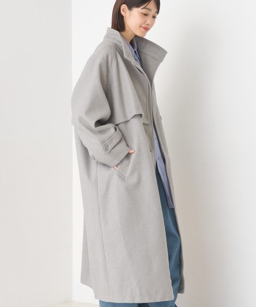 OMNES（オムネス） ステンカラーコート コート ニットモッサスタンド