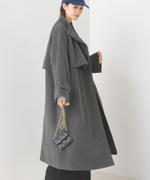 OMNES（オムネス） ステンカラーコート コート ニットモッサスタンド