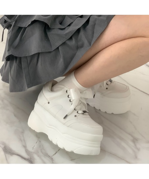 cs T&P（シーエスティーアンドピー） スニーカー サテンリボンレース