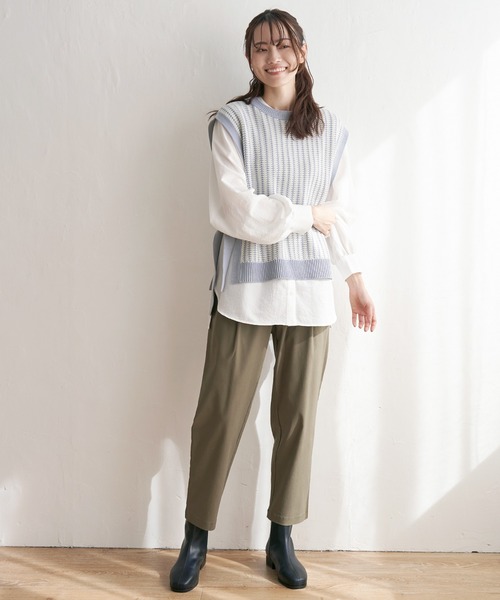 ベスト ジレ サイドリボンベスト レディース ElegChic ベスト ジレ サイドリボンベスト レディース
