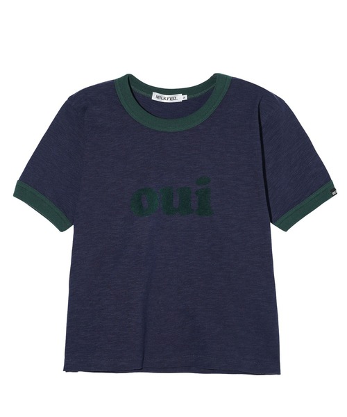 MILKFED.（ミルクフェド） tシャツ OUI SLAB COMPACT S/S RINGER TEE