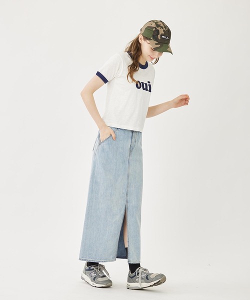 MILKFED. tシャツ OUI SLAB COMPACT S/S RINGER TEE レディース