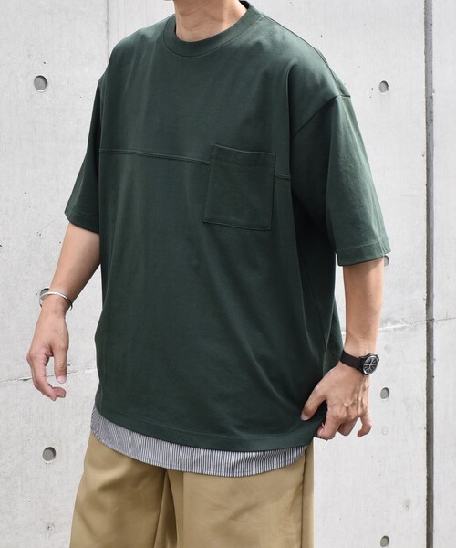 SHIPS any tシャツ any: バックメッシュ / ストライプシャツ