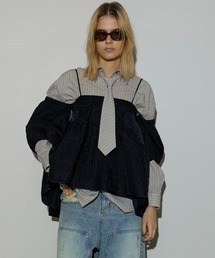 MAISON SPECIAL ブラウス シャツ Jacquard 2way Puff Sleeves