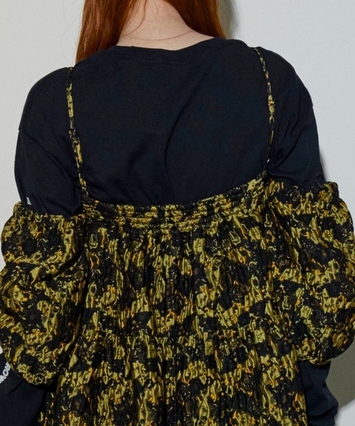 ブラウス シャツ Jacquard 2way Puff Sleeves Tunic/ジャガード2WAYパフスリーブチュニック「MAISON SPECI MAISON SPECIAL ブラウス シャツ Jacquard 2way Puff Sleeves