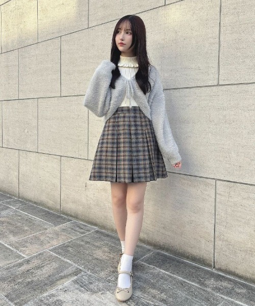 F i.n.t（フィント） スカート 「2サイズ展開」チェックプリーツミニ