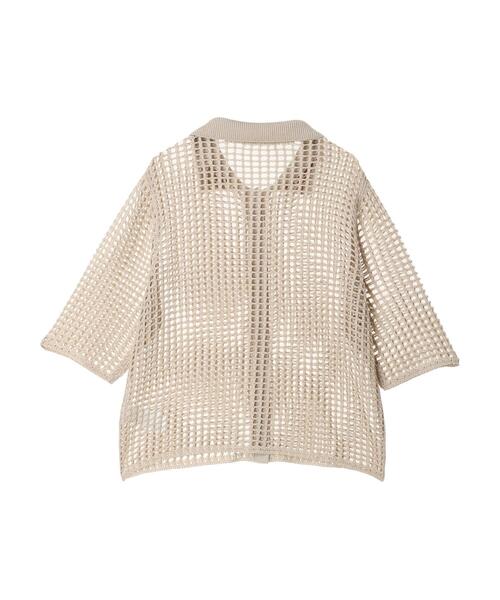 PALACE メッシュカーディガン L ミントグリーン SENSE OF PLACE by URBAN RESEARCH カーディガン 「ユニセックス