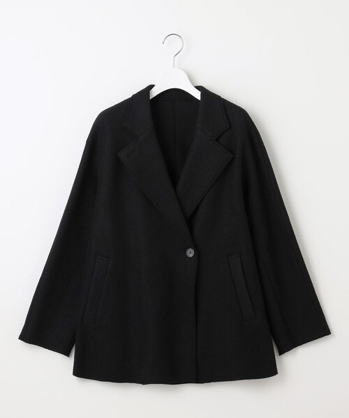 23区　新品　大きいサイズ46 コンプレストパイル ライトアウター　ブラック 23区（ニジュウサンク） コート アウター コンプレストパイル ライト