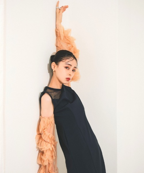 ANDRESD パーティードレス DONOBAN ドレス 「ANDRESD」detached sleeve dress チュール