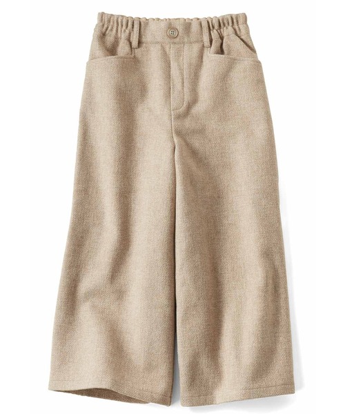 IEDIT パンツ IEDIT ウールライク素材のクロップドワイド