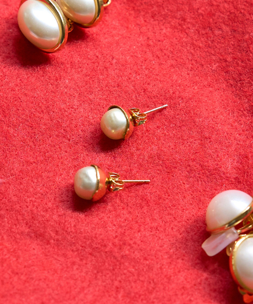 Caline Paris（カリーヌパリ） ピアス 」ヴィンテージパールピアス