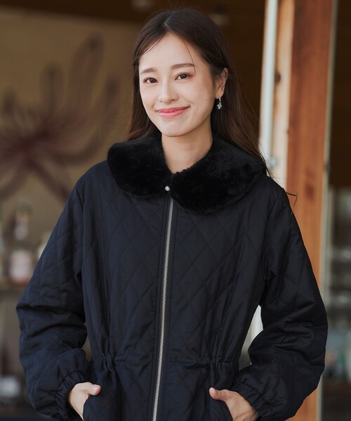 Tiaclasse マフラー ストール エコファー付け襟ティペット レディース