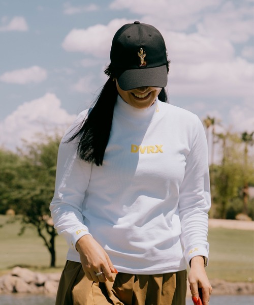 ゴルフ 新品【DEVEREUX GOLF】ロンT／チェッカーモックネックシャツ ／L