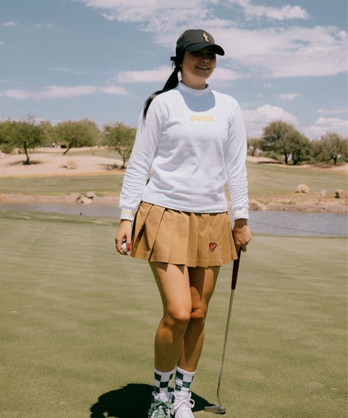 新品【DEVEREUX GOLF】モックネックロングスリーブTシャツ／クロ／XL DEVEREUX GOLF tシャツ Highly Addictiveモックネック ロングスリーブT