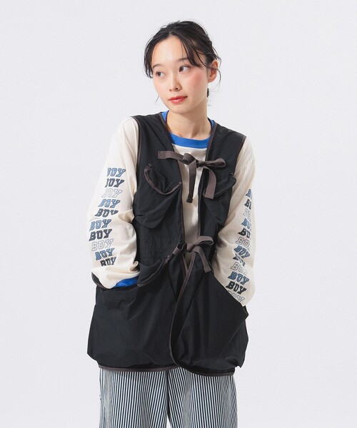 BEAMS BOY ネイビー ベスト ジレ ビスチェ BEAMS BOY ネイビー ベスト ジレ ビスチェ - メルカリ