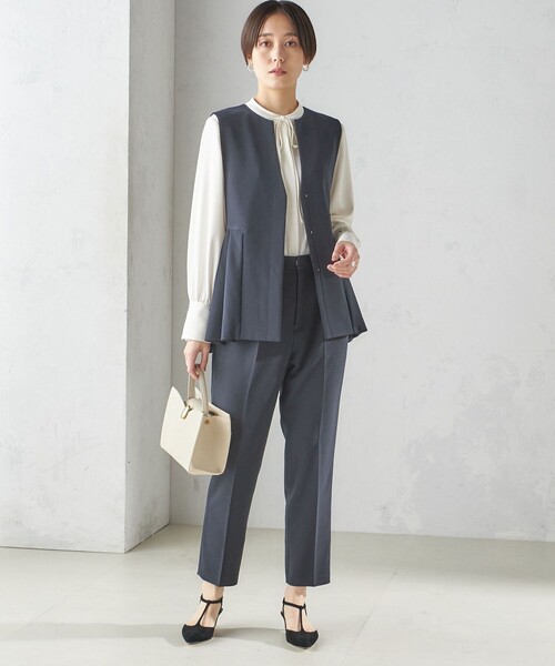 SHIPS（シップス） ブラウス シャツ 「手洗い可能」ハンマー サテン