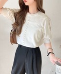 tシャツ 半袖 華やかで洗練されたスタイルを演...の詳細画像3
