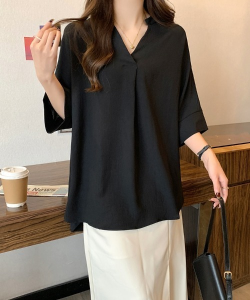 SEU ブラウス シャツ レディース UVカット 接触冷感 体型カバー プル