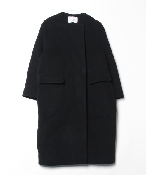 SLOBE IENA（スローブイエナ） ノーカラーコート 38 ブラック