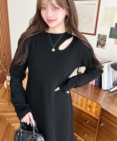 moment+ tシャツ アシメカットアウトスウェットライクウォッシャブル