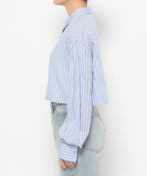 シャツ　レディース　シャツ　ブラウス　2color ストライプ ブラウス LOWRYS FARM ブラウス シャツ ストライプ2PシャツLS 288095