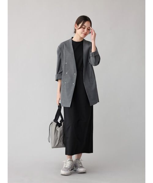 YORT ワンピース 「2wayストレッチ」ドロストカットワンピース