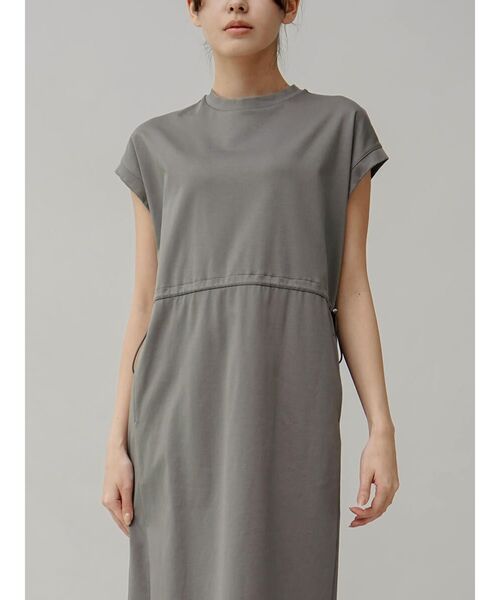 YORT ワンピース 「2wayストレッチ」ドロストカットワンピース