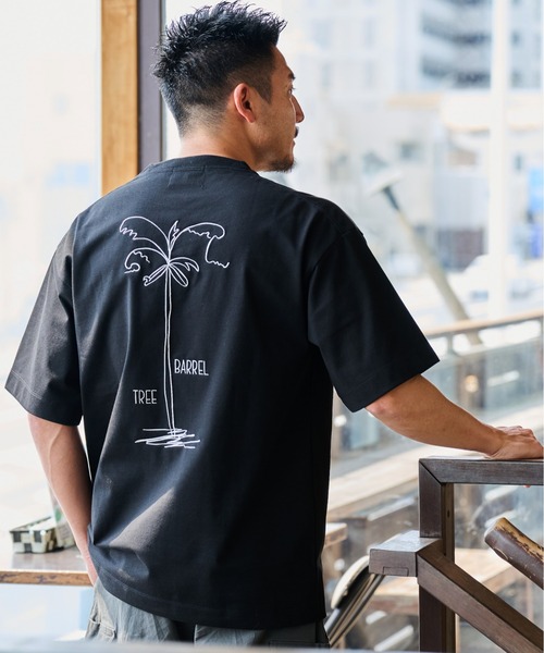 tシャツ 「SUNNY SMITH」11.6ウルトラヘビーオンス Heavy Smithヤシの木柄 両面刺繍Tee レディース メンズ